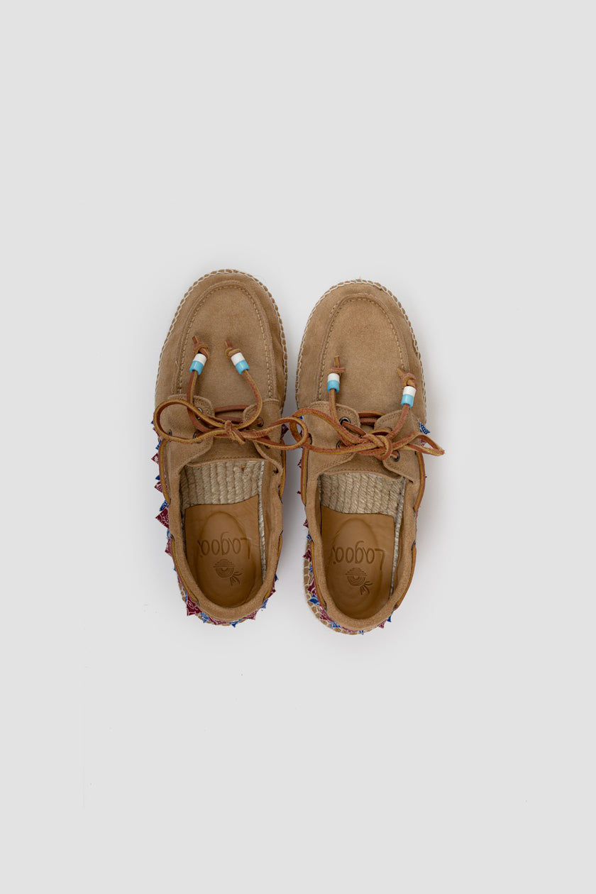 Lagoa Nautico Bandane Suede-Arena
