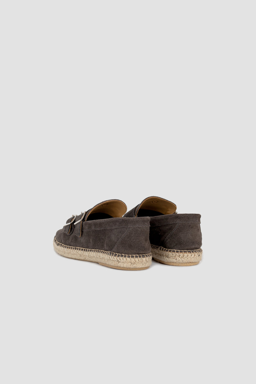 Lagoa Loafer Doppia Fibbia Suede - Lavagna