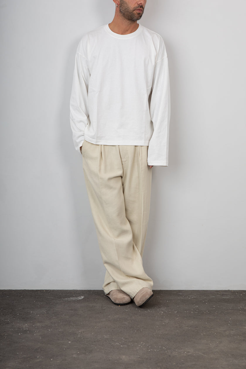 Pantalone palazzo misto lino TELAMIRA - CTP06078 BURRO