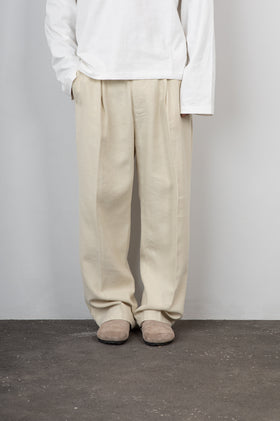 Pantalone palazzo misto lino TELAMIRA - CTP06078 BURRO