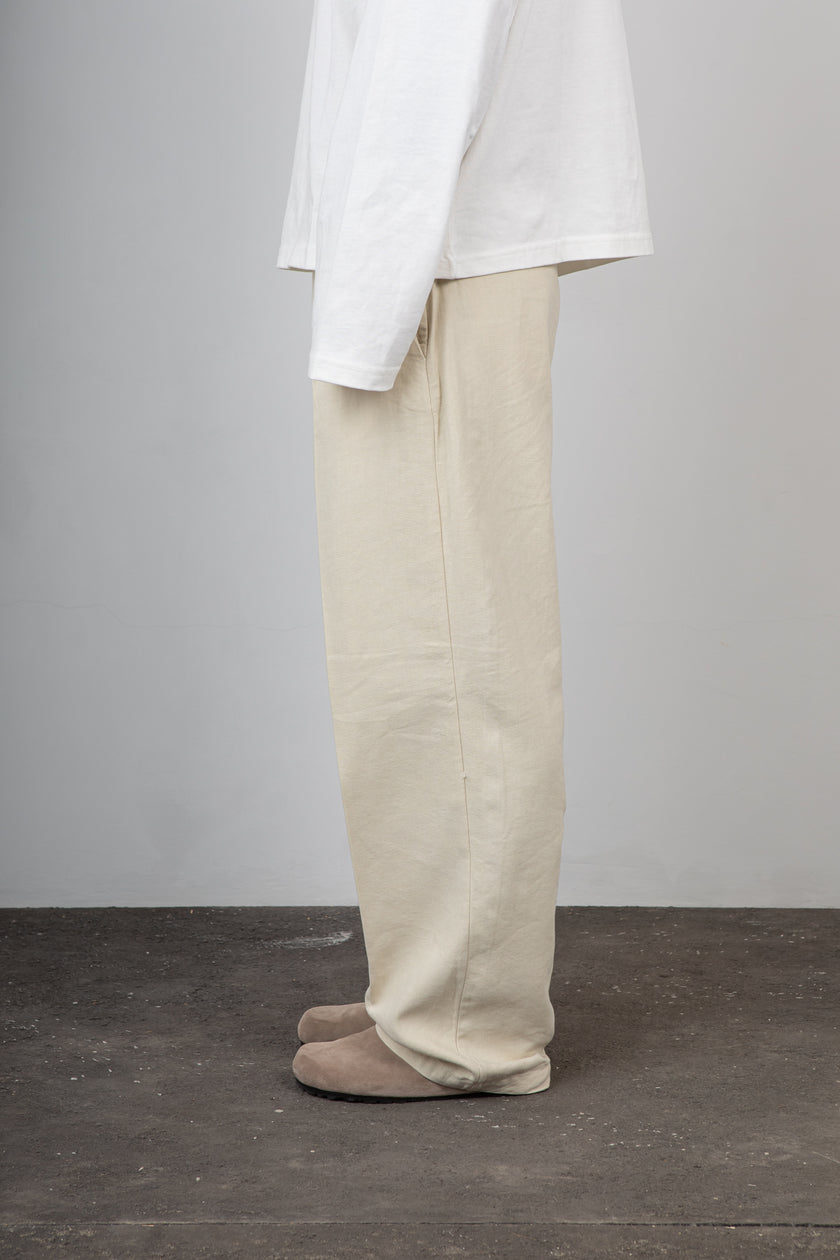 Pantalone palazzo misto lino TELAMIRA - CTP06078 BURRO