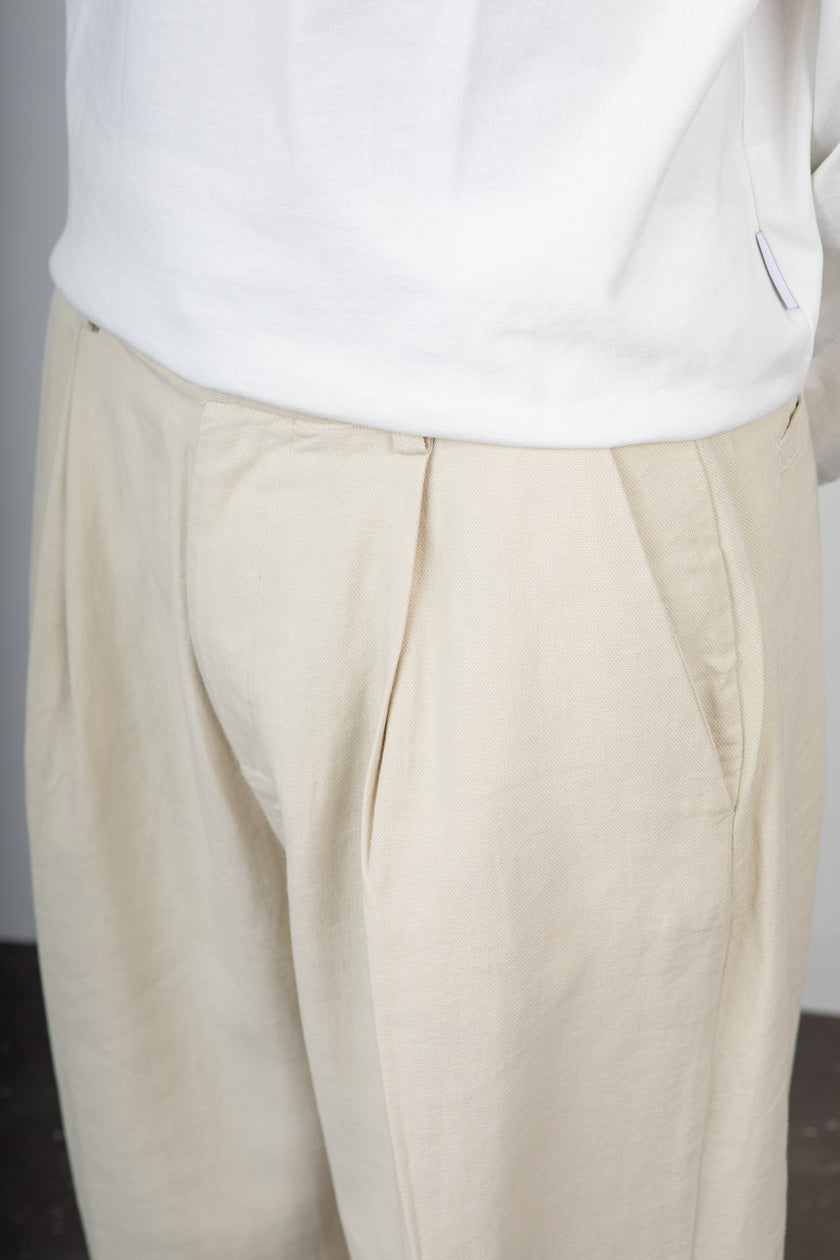 Pantalone palazzo misto lino TELAMIRA - CTP06078 BURRO