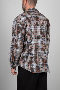 Camicia Destroyed WOODBIRD-2536-719