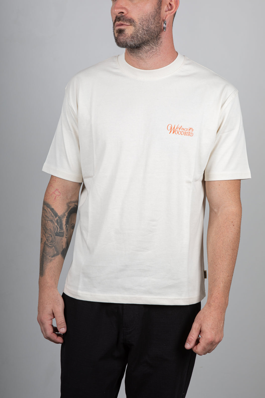 T-Shirt WOODBIRD-BIANCO SPORCO 2536-407