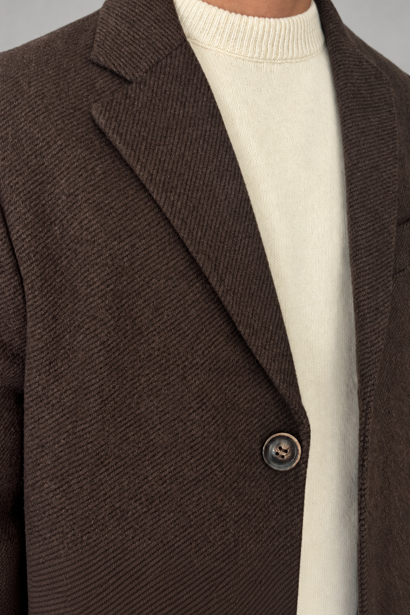 Cappotto monopetto GIANNI LUPO - GL7035H GRIGIO MARRONE