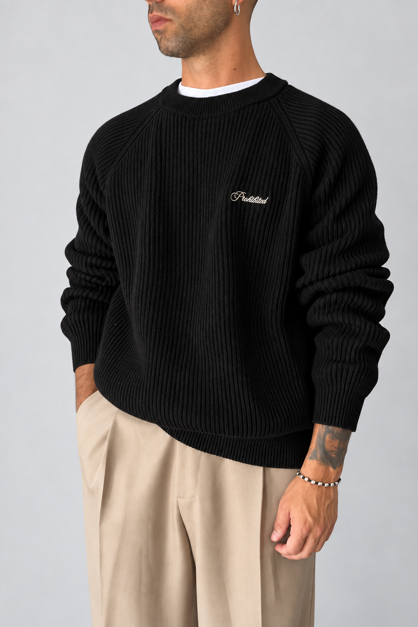 Maglione oversize PROHIBITED - CAMPUS BLACK
