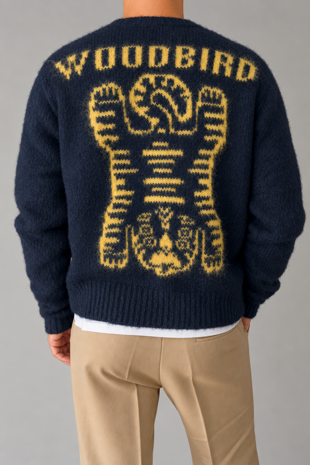 Tiger cardigan WOODBIRD - 2636-809 NAVY