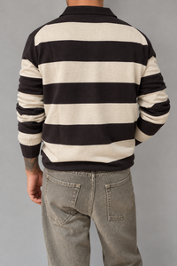 Polo rigata HAMAKI-OH - 3260H MORO BEIGE