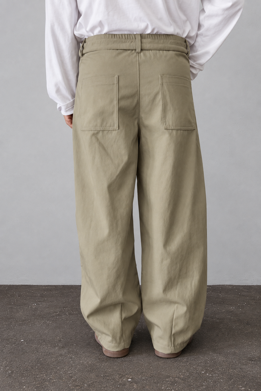 Pantalone belted TELAMIRA - CTP06304 KJAKI