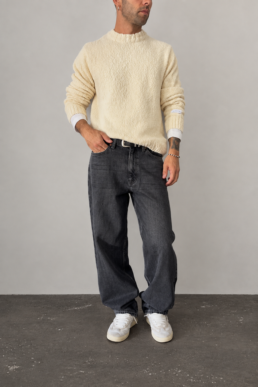 Jeans baloon fit DR DENIM -OMAR BARREL DARK GREY USED