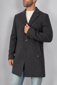 Cappotto monopetto GIANNI LUPO - GL7035H GRIGIO SCURO
