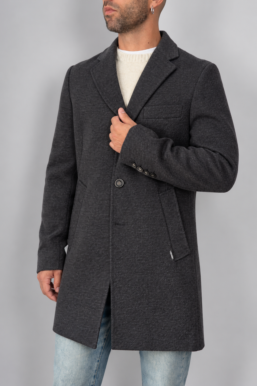Cappotto monopetto GIANNI LUPO - GL7035H GRIGIO SCURO