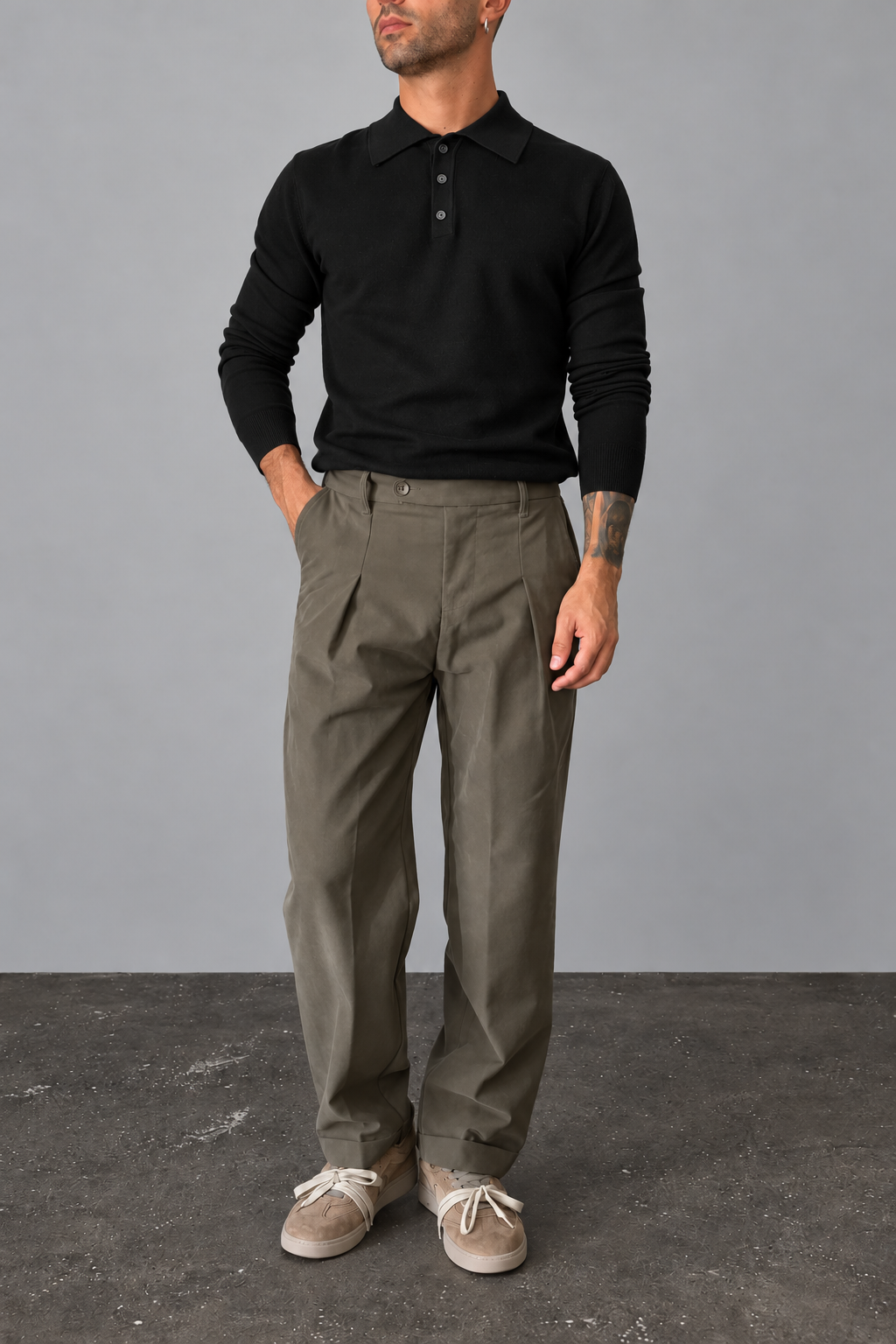 Polo manica lunga GIANNI LUPO - GL508S NERO