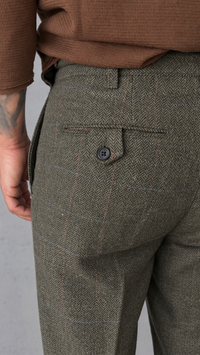 Pantalone spigato WOODEN - NEW VINTAGE VERDE