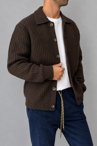 Cardigan costa inglese HAMAKI-OH - 3227H MORO