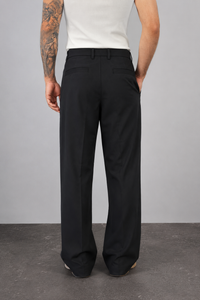 Pantalone palazzo WOODBIRD - 2616-200 BLACK