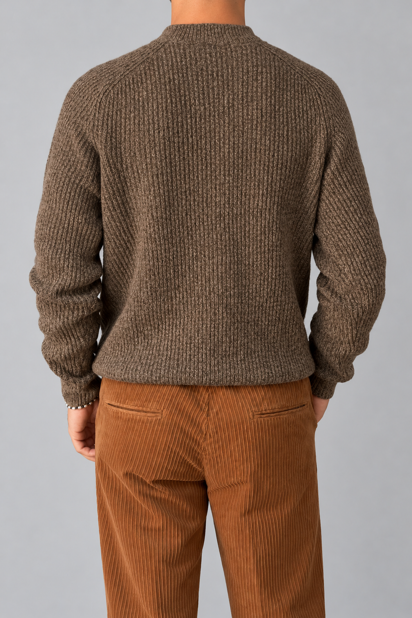 Maglione girocollo HAMAKI-OH - 3223H CAMEL