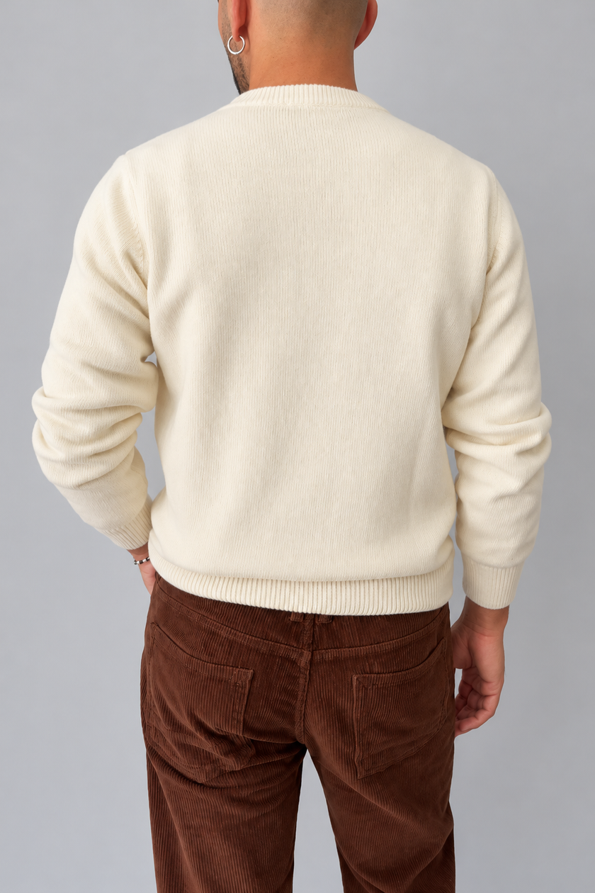 Maglione misto cashmere TELAMIRA - STM100 PANNA