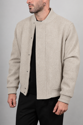 Bomber in panno TELAMIRA - TE2542 CREMA