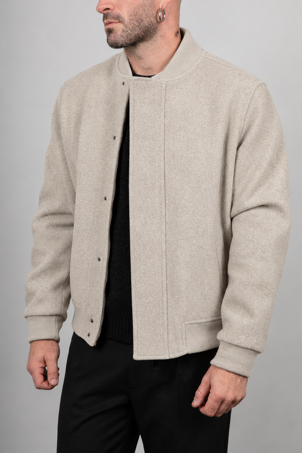 Bomber in panno TELAMIRA - TE2542 CREMA