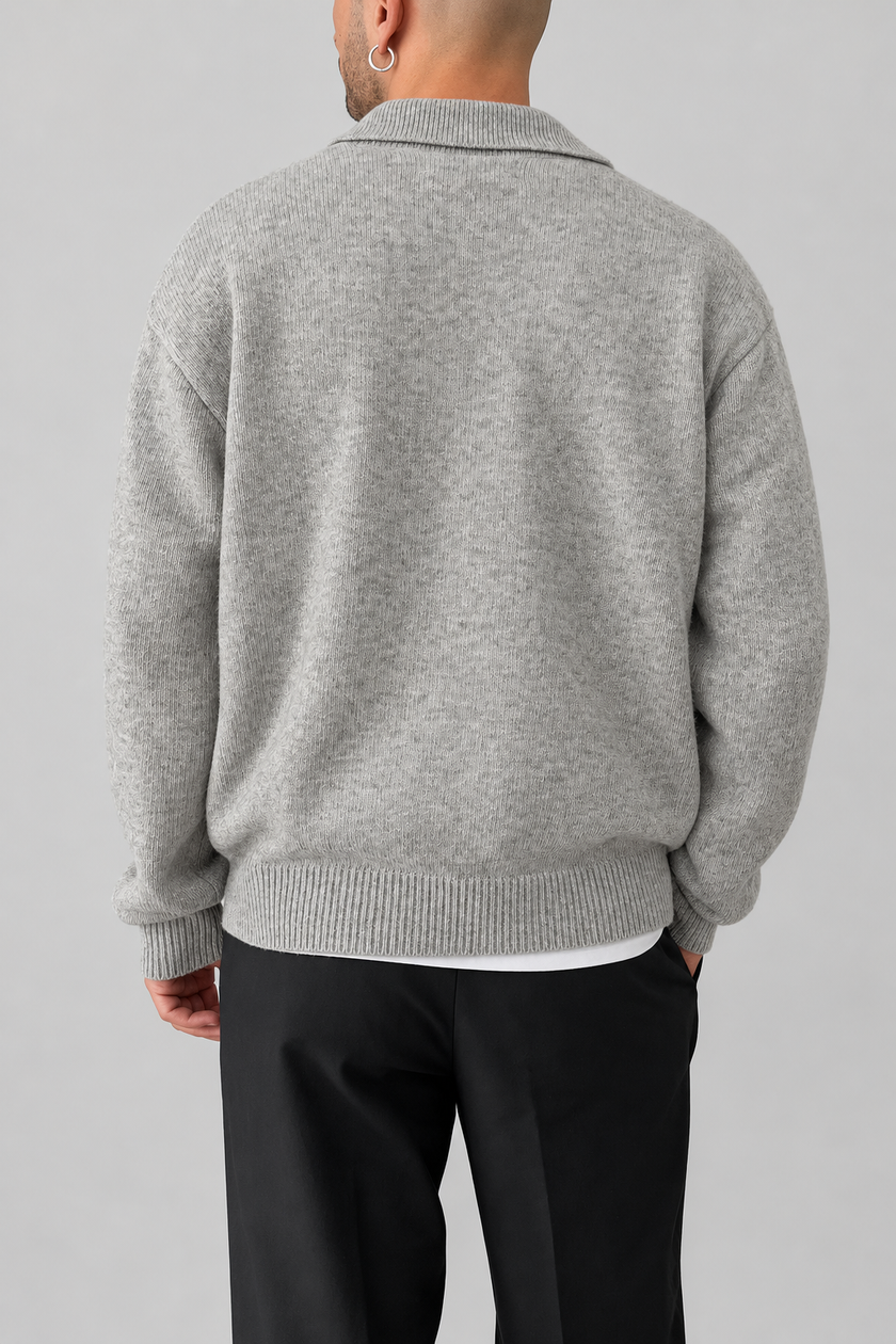 Polo 1/2 zip WOODBIRD - 2636-803 GRIGIO