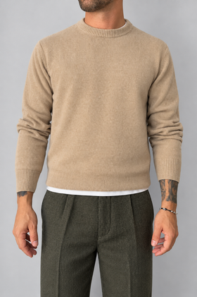Maglione misto cashmere TELAMIRA - STM100 CAMMELLO