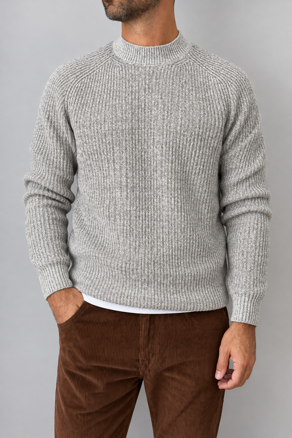 Maglione girocollo HAMAKI-OH - 3223H PERLA