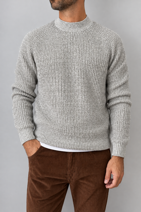 Maglione girocollo HAMAKI-OH - 3223H PERLA