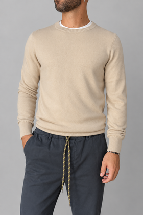 Maglione cashmere GIANNI LUPO - CAMEL GL383S