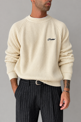 Maglione oversize PROHIBITED - CAMPUS CREAM