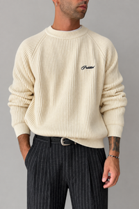 Maglione oversize PROHIBITED - CAMPUS CREAM