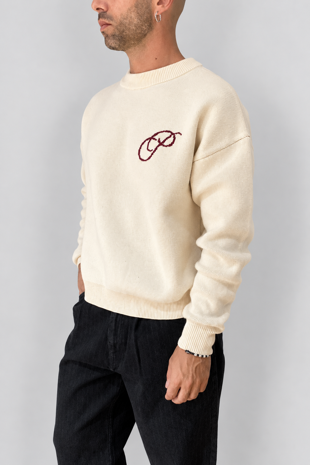 Maglione Initial PROHIBITED - 1180040 CREMA