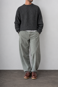 Maglione a coste WOODEN - CADORE ANTRACITE