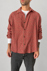 Camicia quadri cropped STILOSOPHY - SACRAMENTO ROSSO