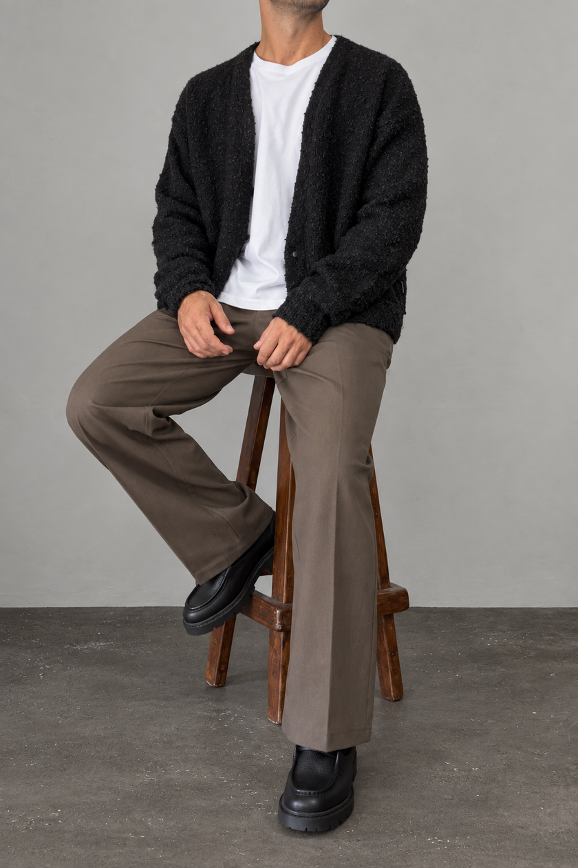 Pantalone palazzo WOODBIRD - 2536-808 BROWN