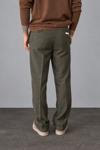 Pantalone spigato WOODEN - NEW VINTAGE VERDE