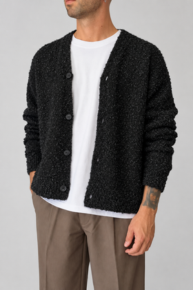 Cardigan bouclé WOODBIRD - 2636-810 BLACK