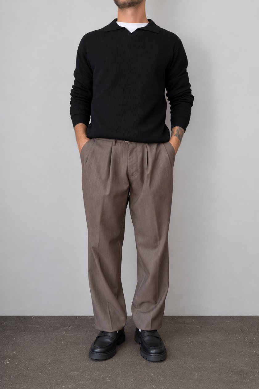 Polo manica lunga HAMAKI-OH - 3242H NERO