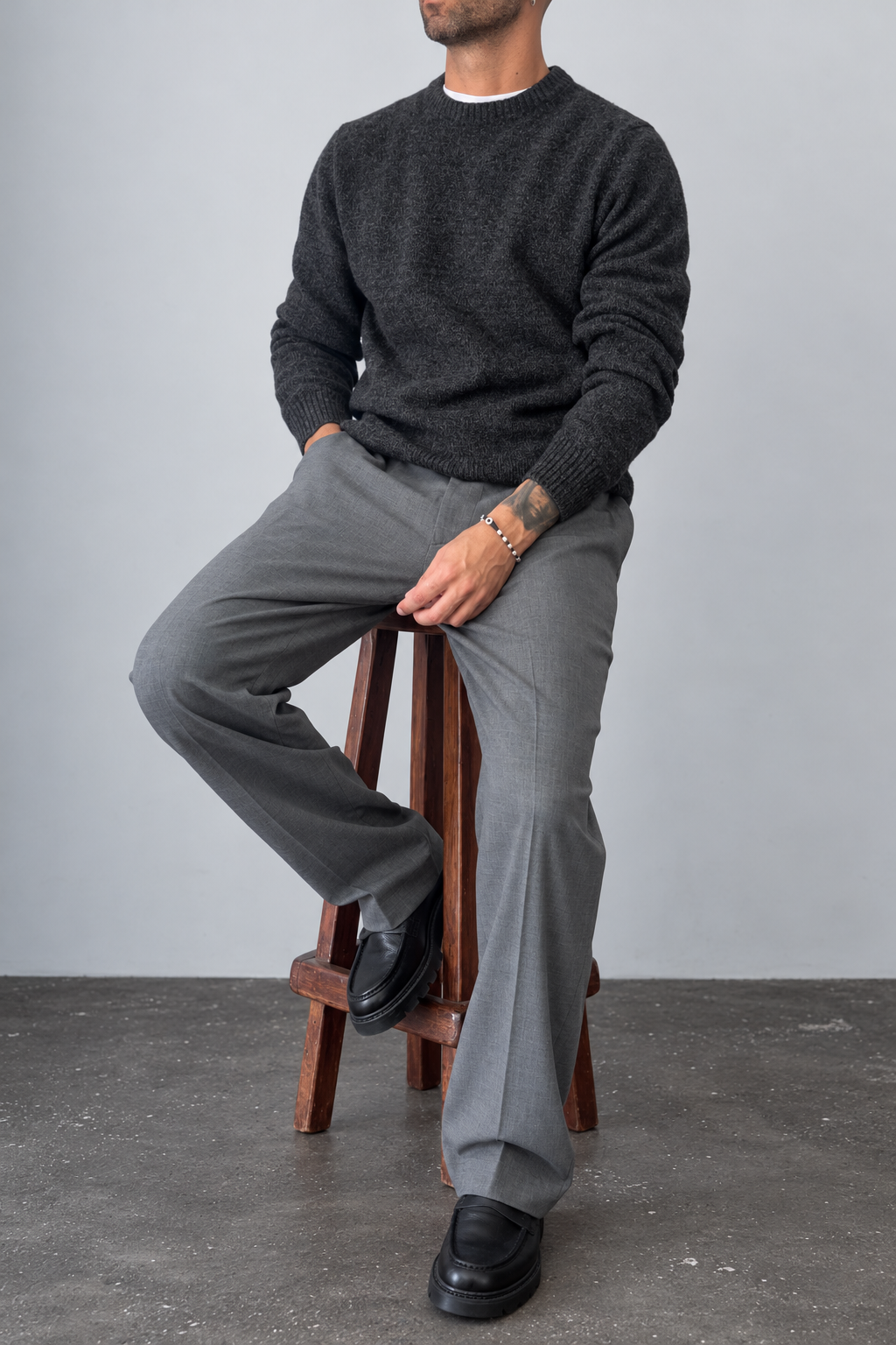 Maglione misto cashmere TELAMIRA - STM06263 NERO