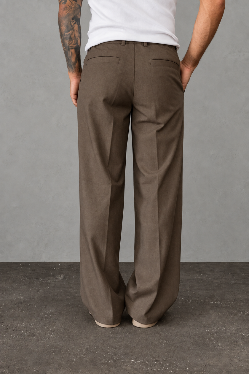 Pantalone palazzo WOODBIRD - 2536-808 BROWN