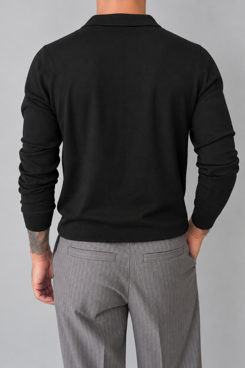Polo in lana TELAMIRA - MV-038 NERO