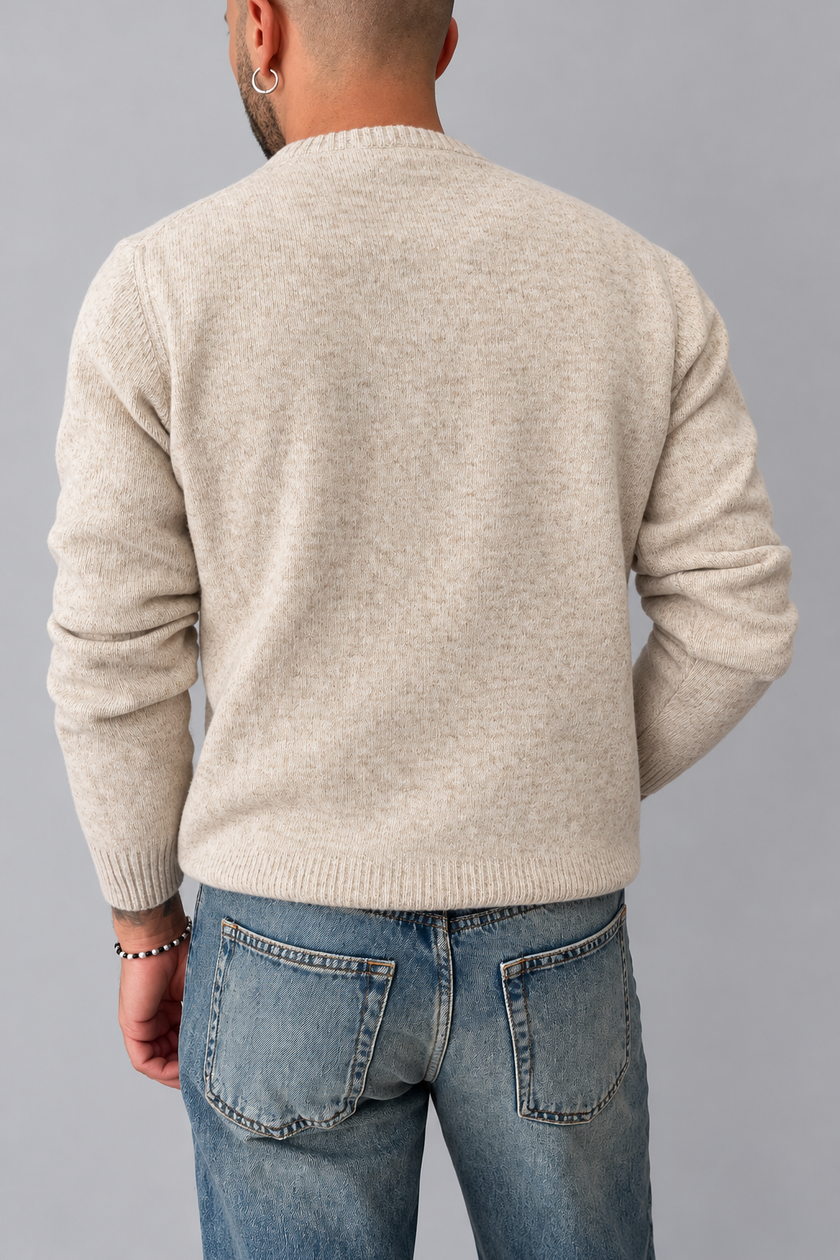 Maglione misto cashmere TELAMIRA - STM06263 BURRO