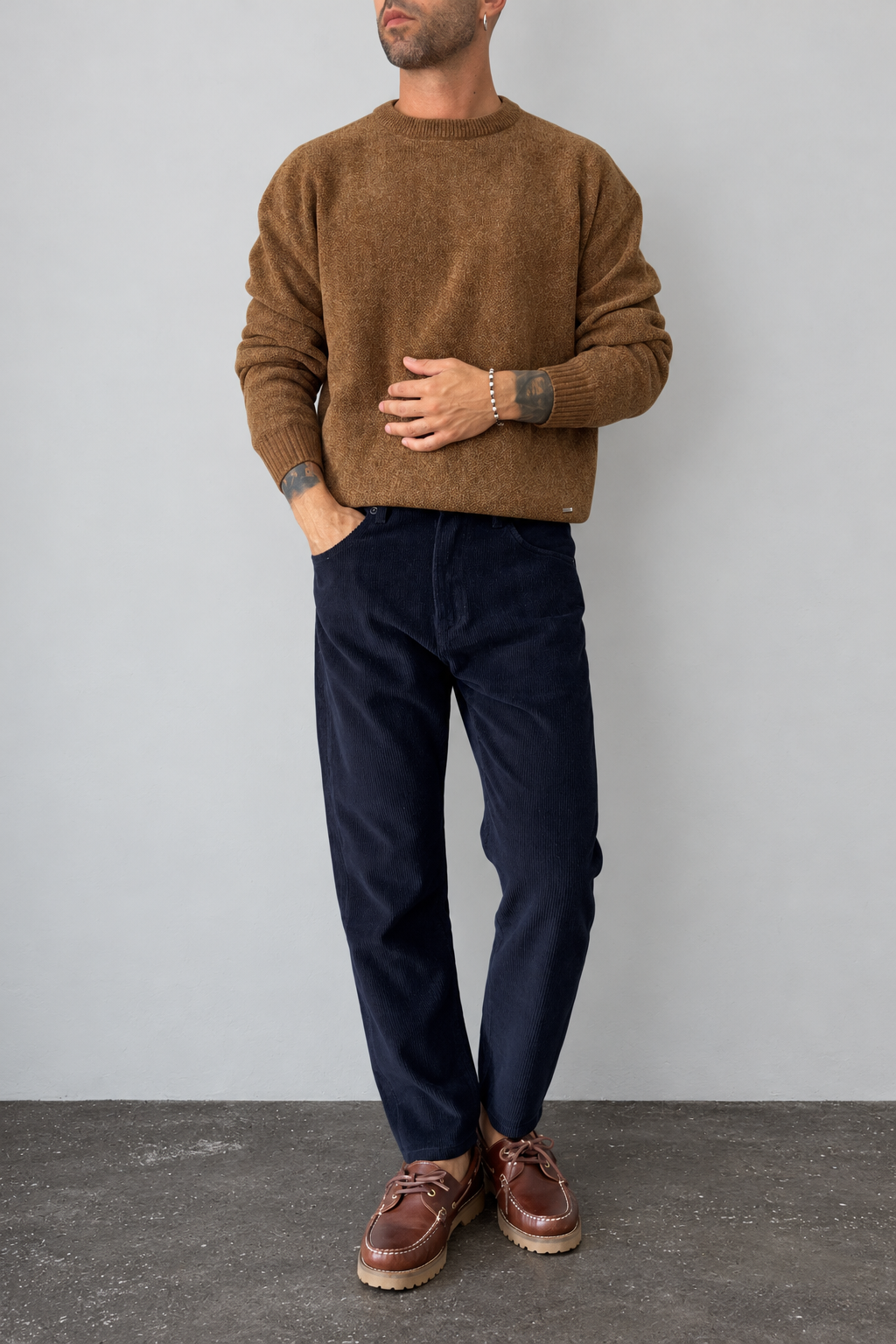Maglione in ciniglia GIANNI LUPO - GL525S CAMEL