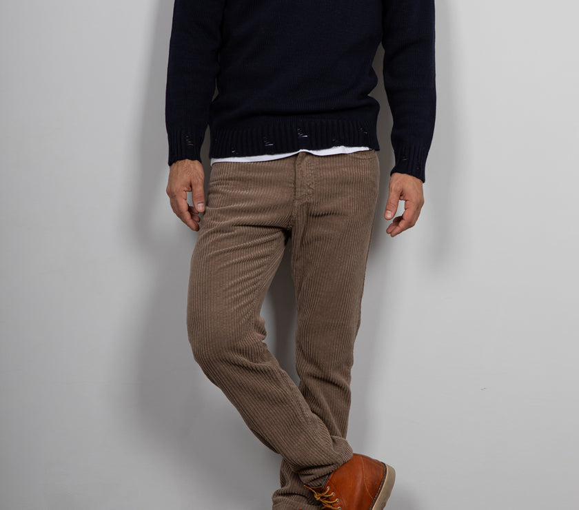 Pantalone in velluto PONT - RV5FAN YELLOWSTONE FANGO