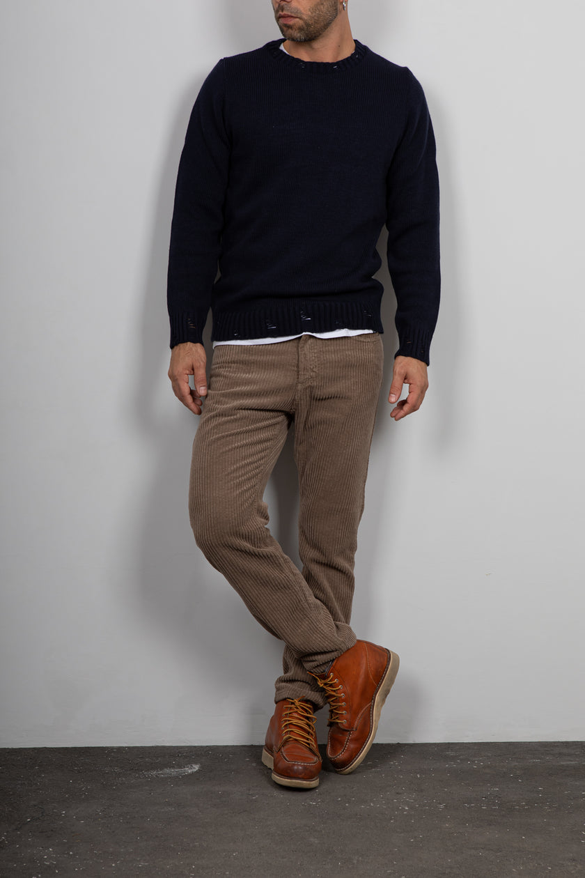 Pantalone in velluto PONT - RV5FAN YELLOWSTONE FANGO