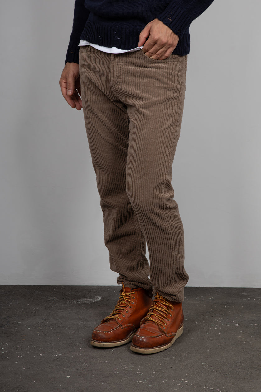 Pantalone in velluto PONT - RV5FAN YELLOWSTONE FANGO