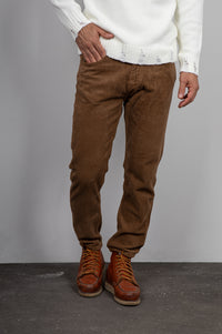 Pantalone in velluto PONT - RV5CAR YELLOWSTONE CARAMELLO