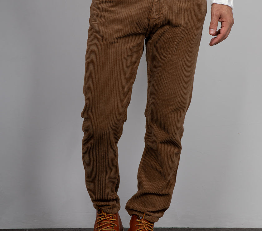 Pantalone in velluto PONT - RV5CAR YELLOWSTONE CARAMELLO