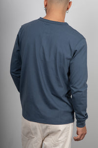 T-shirt serafino manica lunga LANDEK - DENIM MSL02