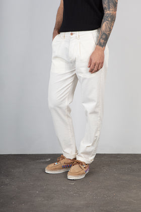 Pantalone seersucker TREZ - PURO 3030S OFFWHITE 210